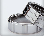 Grooved Tungsten Rings