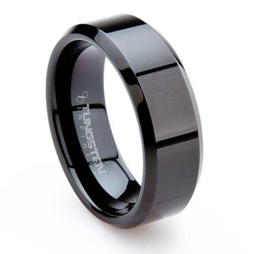 Buy unique mens black tungsten rings online