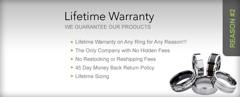 Lifetime Warranty - We guarantee our products - All Inclusive - No Questions Asked - Zero Stipulations - Includes Lifetime Sizing