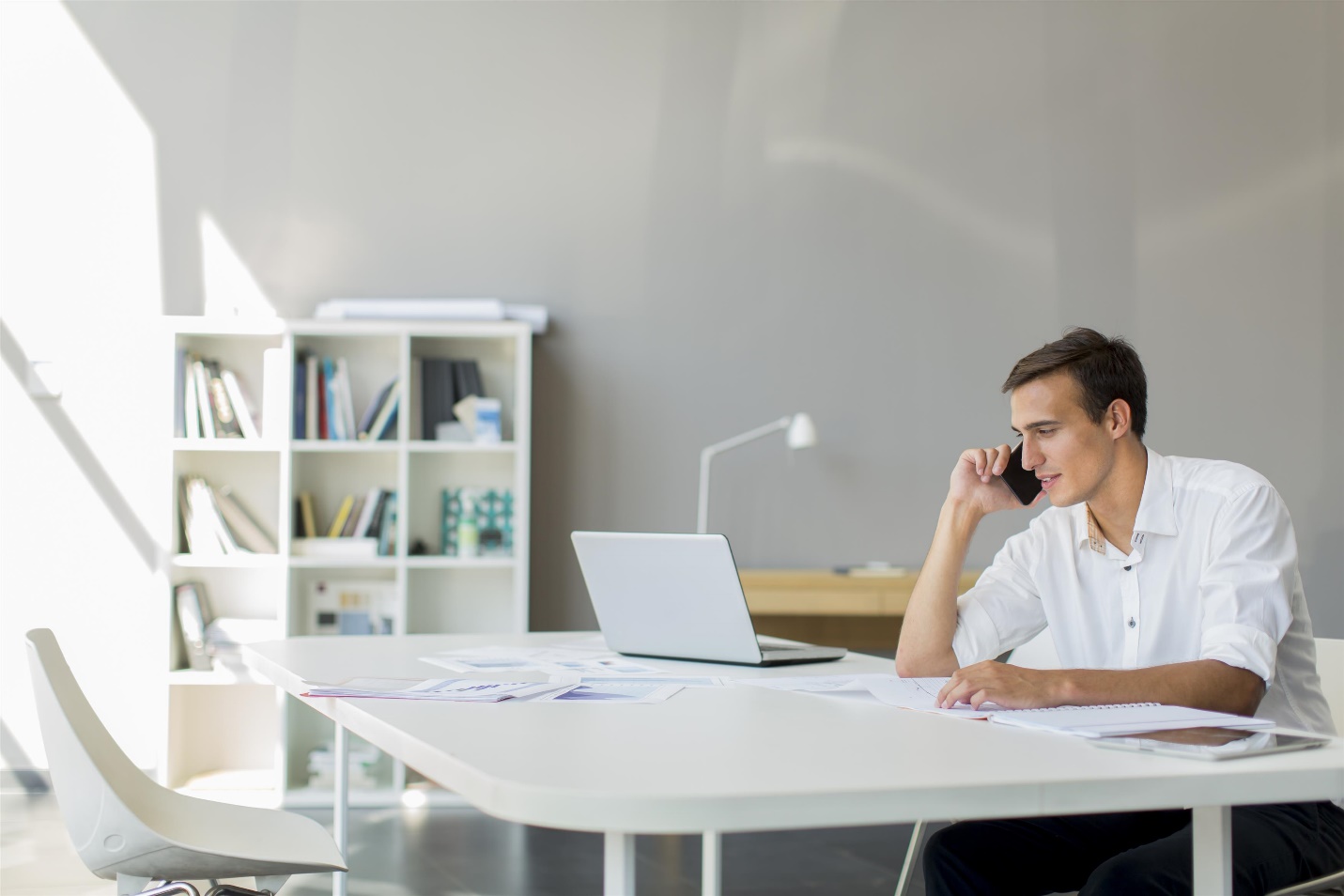 man at office